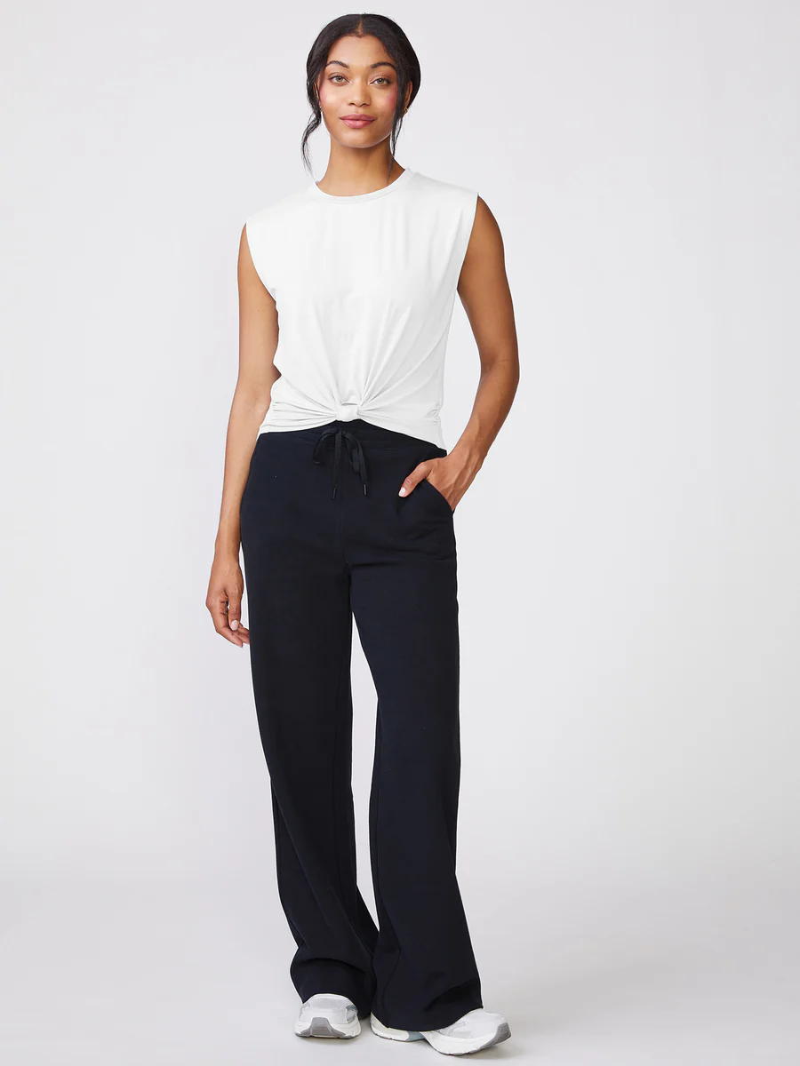 Thrive Societe - Knot Front Sleeveless Top (White)