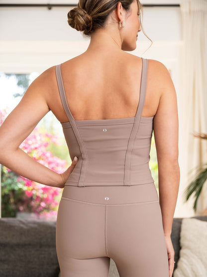 Thrive Societe - Rib Bra Tank (Vintage Taupe)