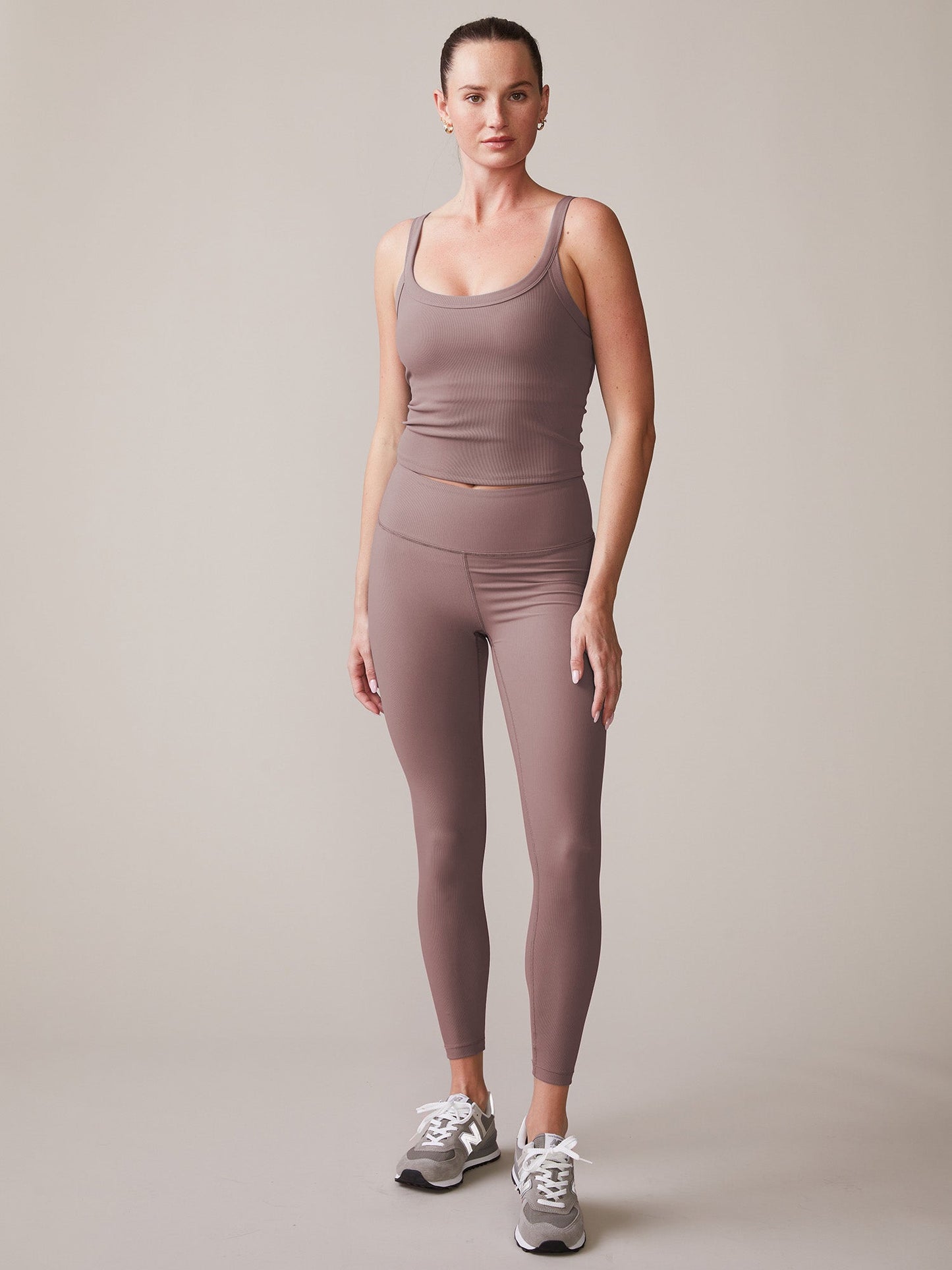 Thrive Societe - Rib 7/8 Legging (Vintage Taupe)
