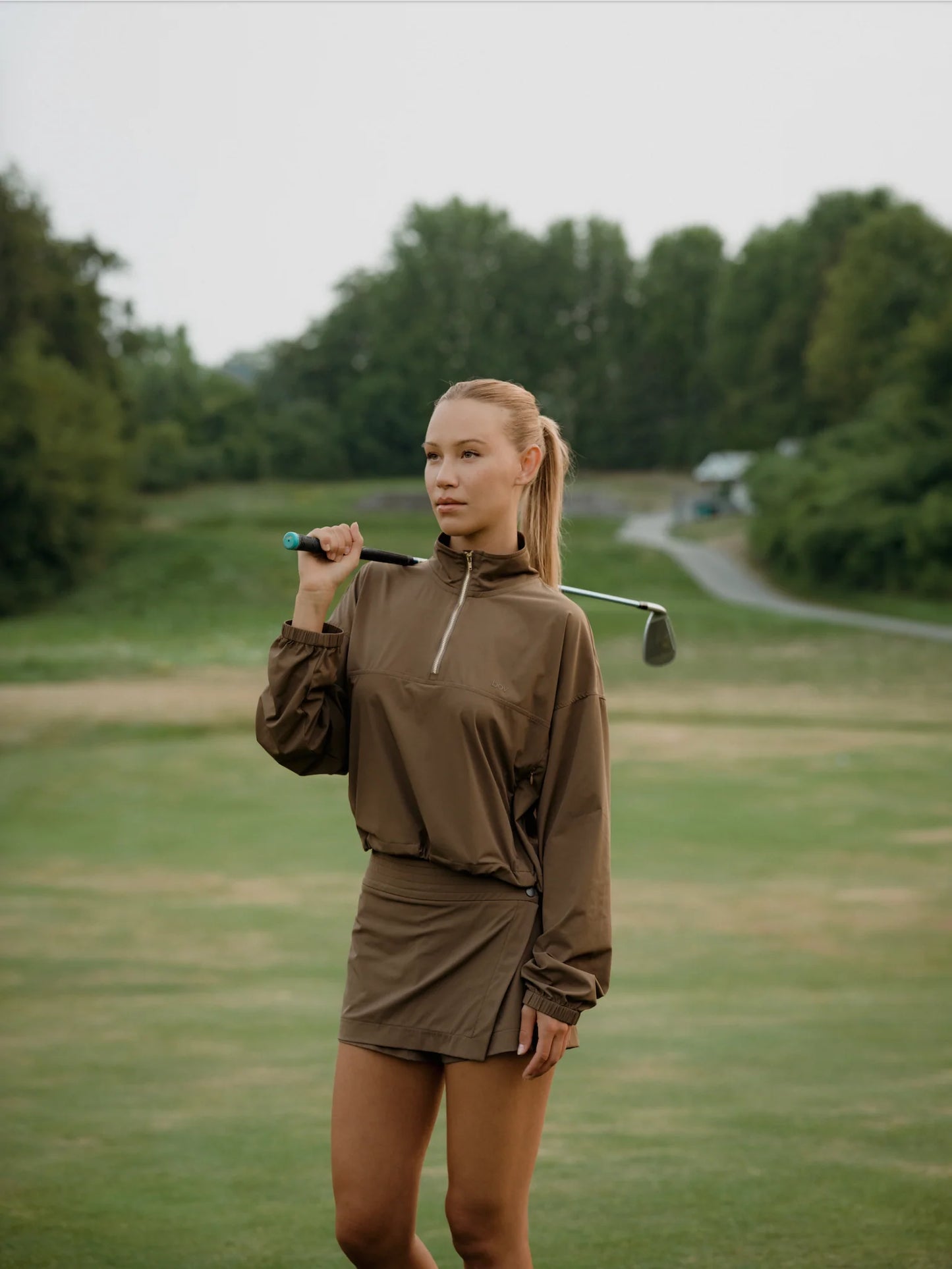 BOV Active - Mia Half Zip Jacket - Brown
