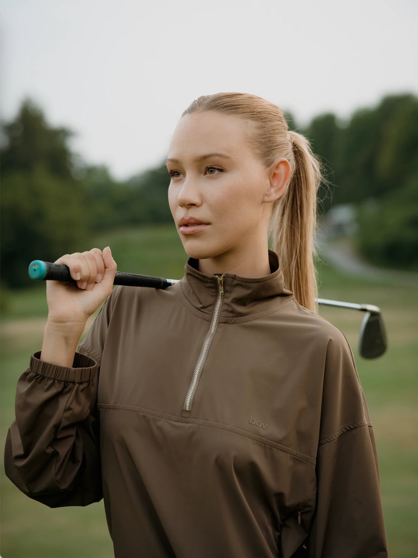BOV Active - Mia Half Zip Jacket - Brown