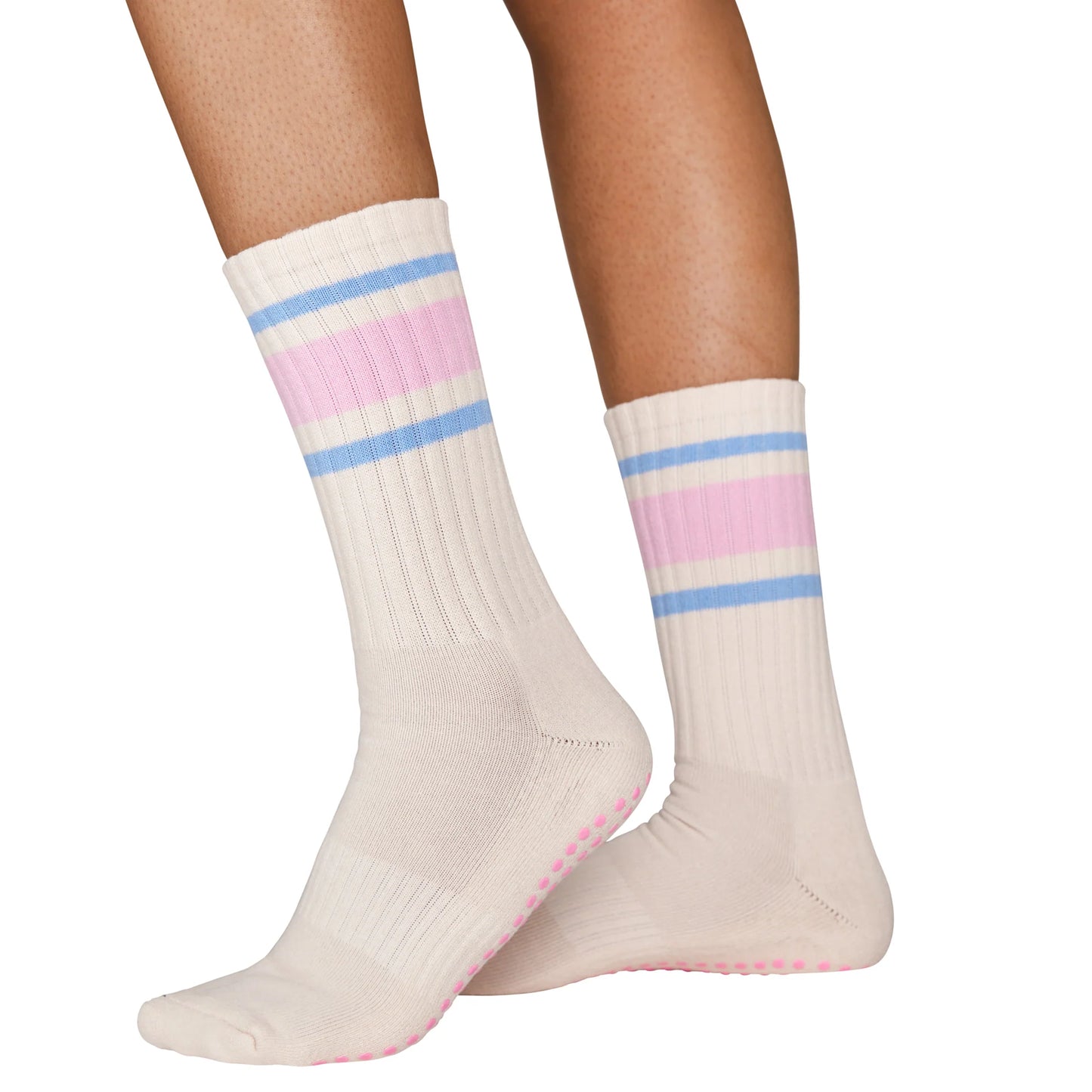 Souls - Pink Retro Grip Socks