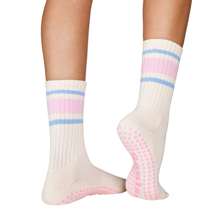 Souls - Pink Retro Grip Socks