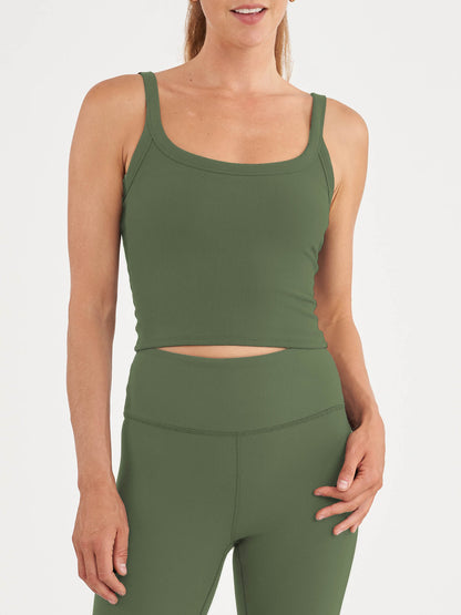 Thrive Societe - Rib 7/8 Legging Deep Olive