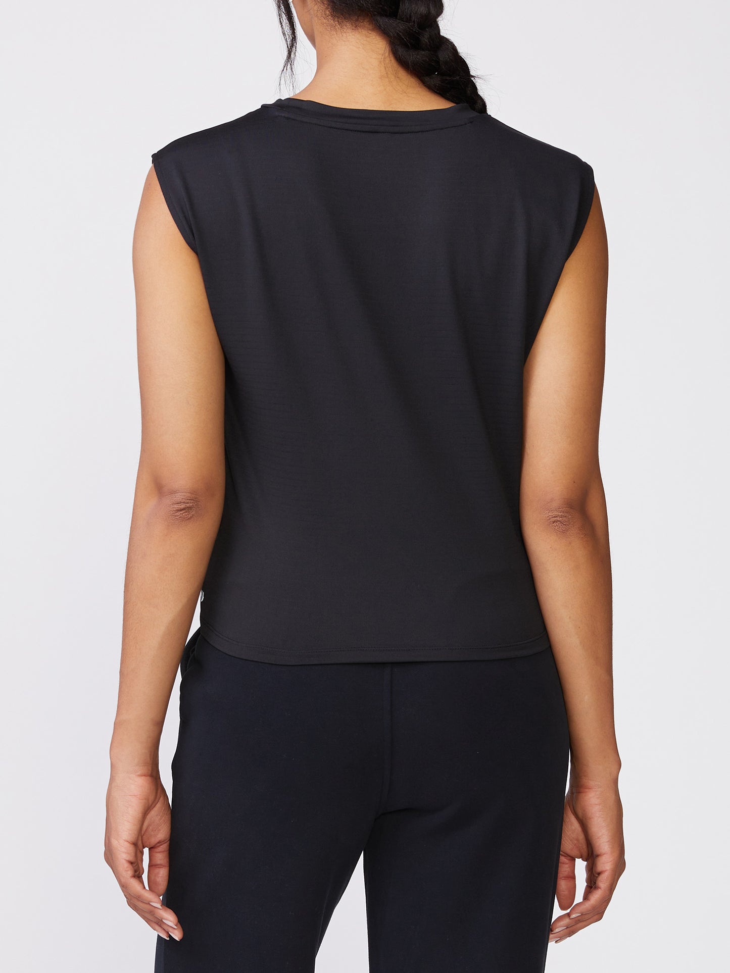 Thrive Societe - Knot Front Sleeveless Top (Black)