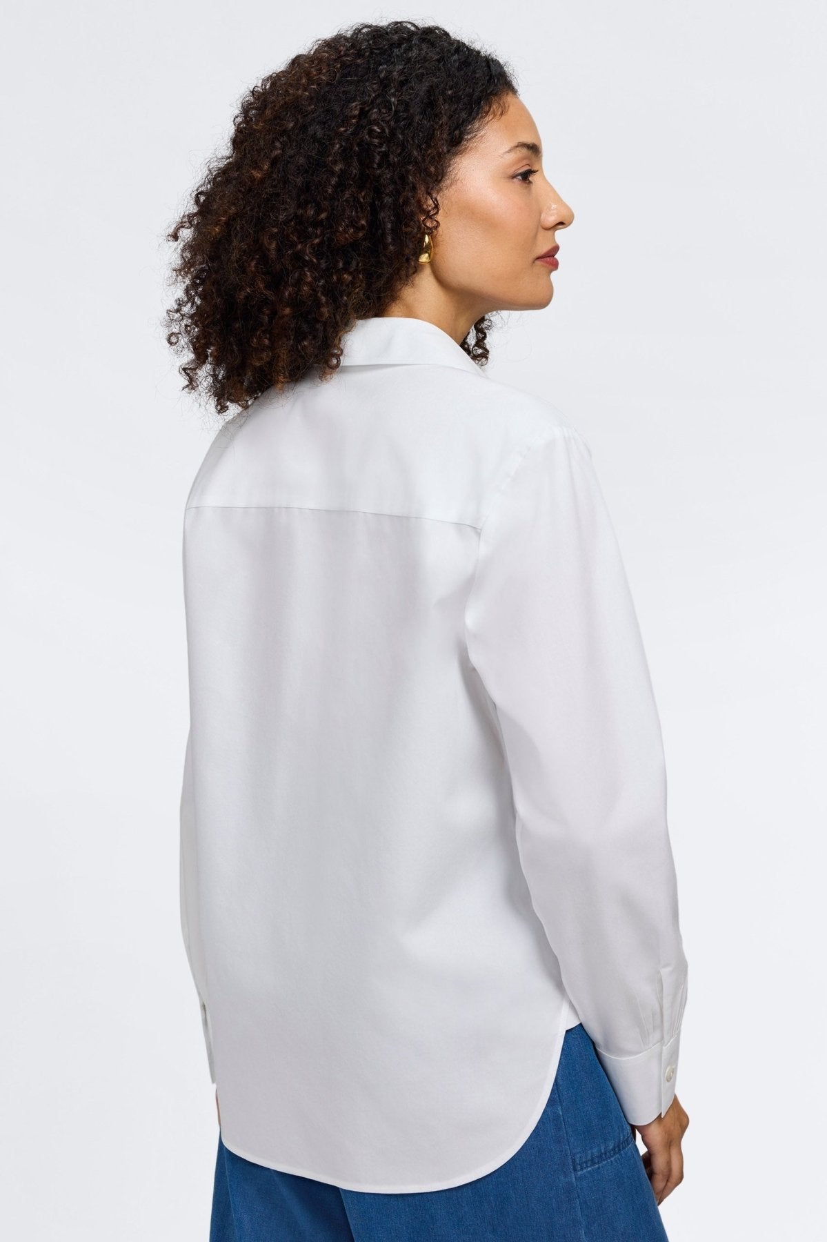 Foxcroft - Meghan No Iron Pinpoint Long Sleeve Shirt (White)