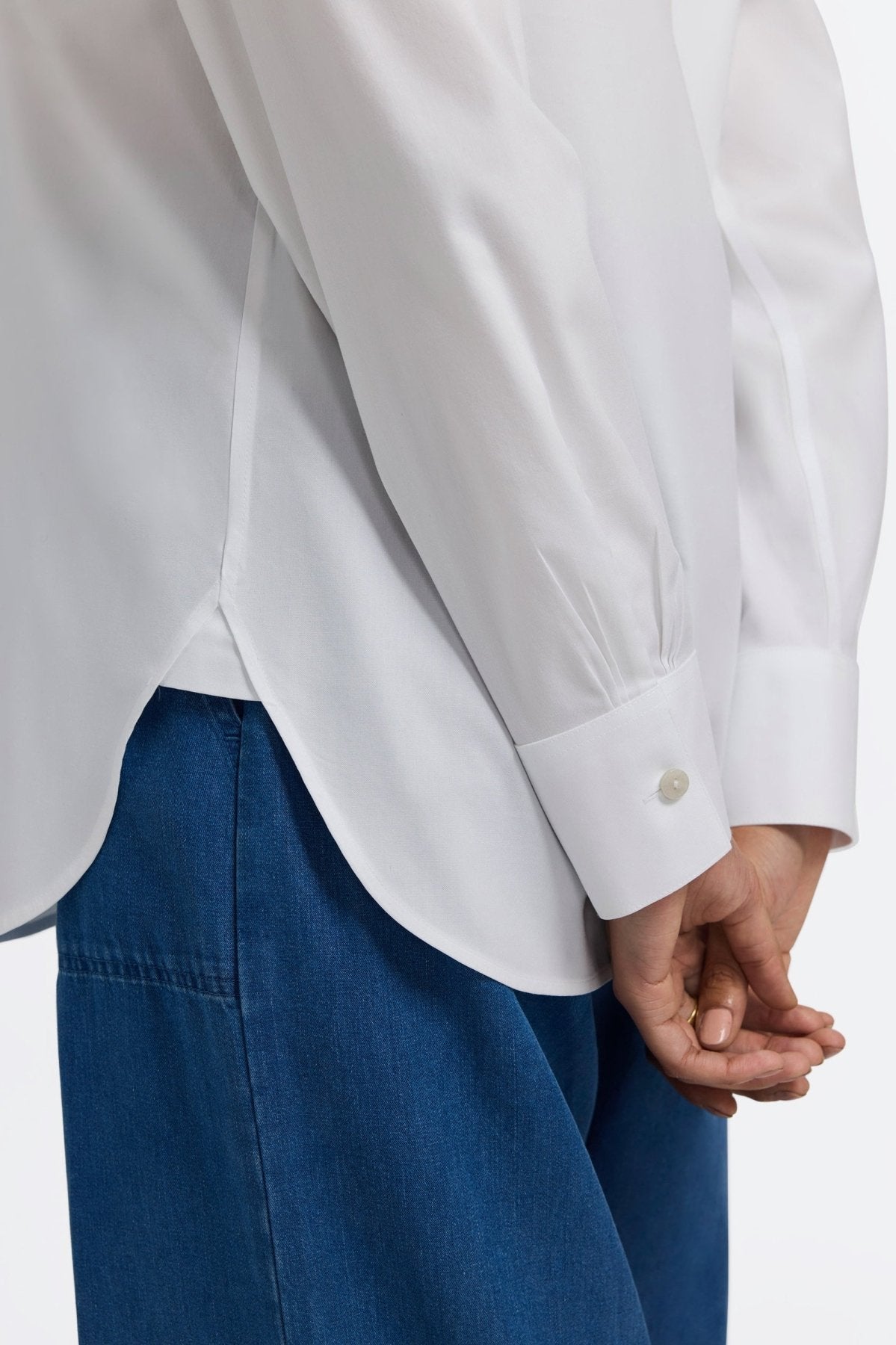 Foxcroft - Meghan No Iron Pinpoint Long Sleeve Shirt (White)