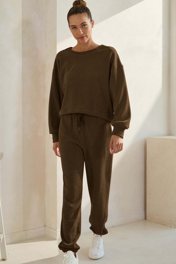 YELETE - Corduroy Lounge Set (Brown)