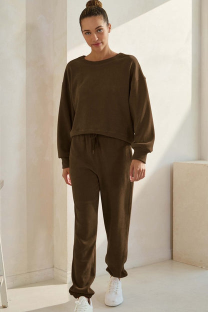 YELETE - Corduroy Lounge Set (Brown)