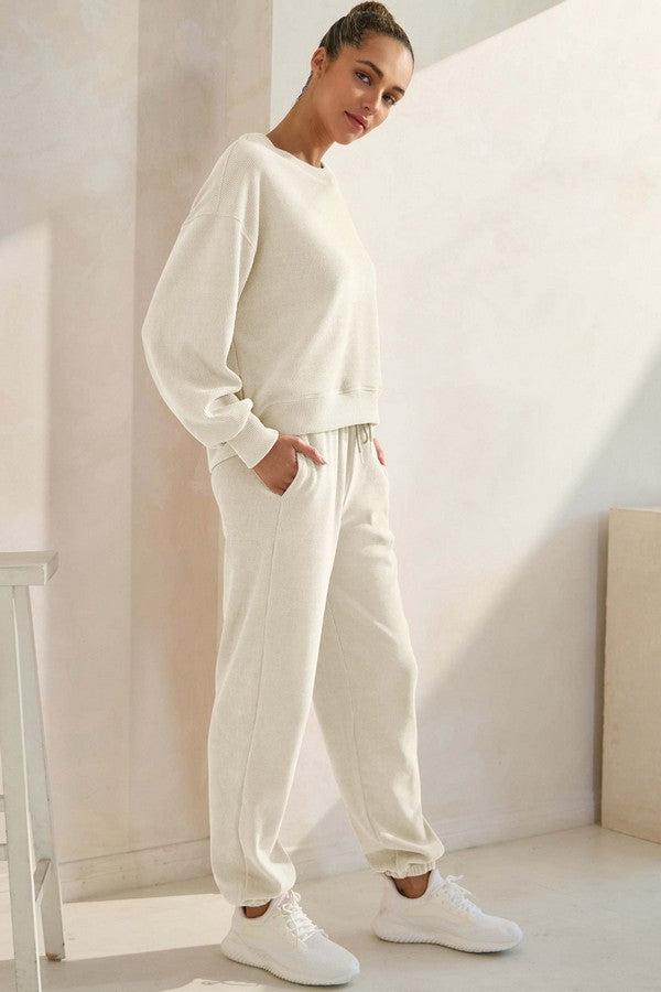 YELETE - Corduroy Lounge Set (Brown)