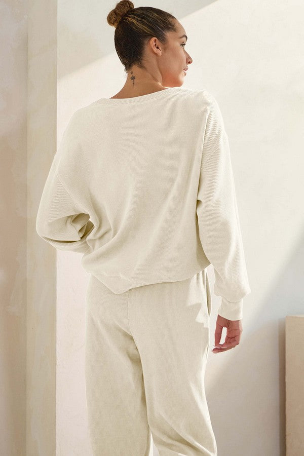 YELETE - Corduroy Lounge Set (Brown)