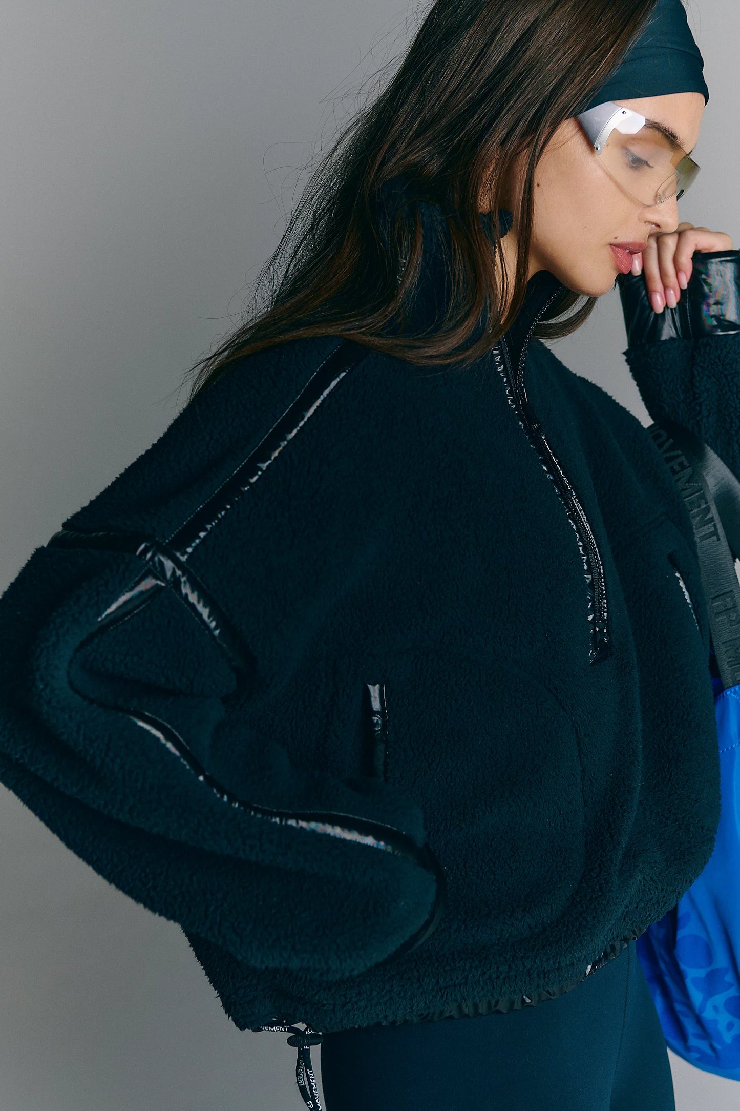 Mountain High Shine Half Zip Up - Black Combo